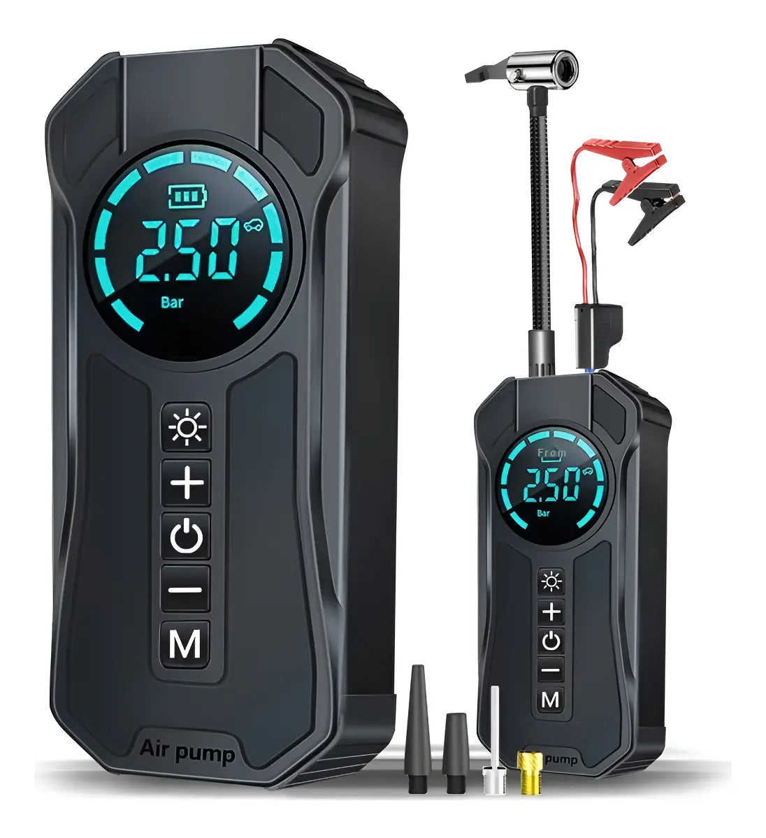 PARTIDOR DE BATERÍA 12V / 24V CON COMPRESOR DE AIRE USB DIGITAL