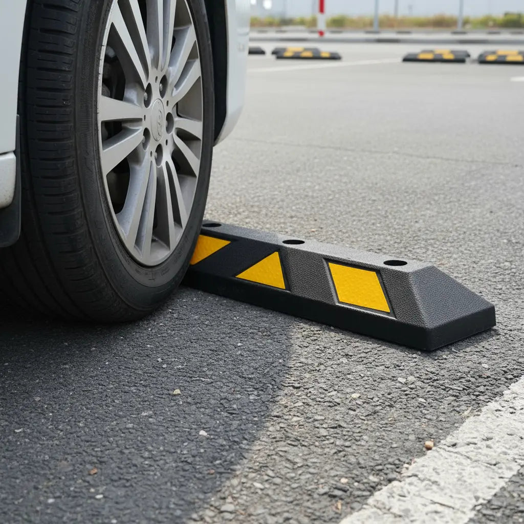 TOPE DE ESTACIONAMIENTO 60X15X10CM NEGRO/AMARILLO PARKING