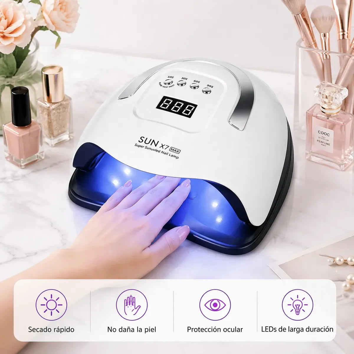 SECADOR DE UÑAS UV/LED PROFESIONAL 180W - LÁMPARA PARA MANICURE