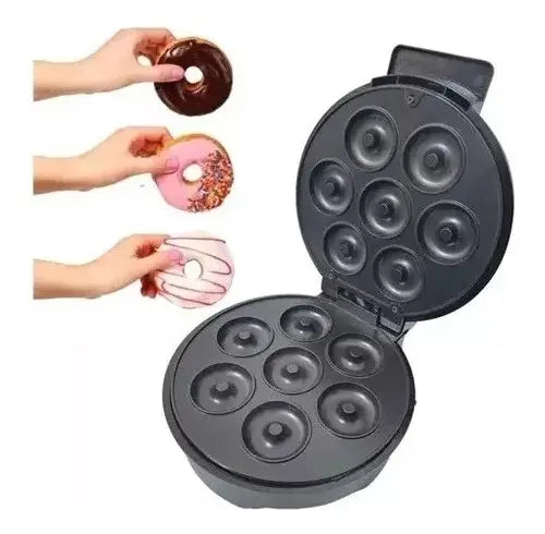 MÁQUINA ELÉCTRICA MINI DONAS ANTIADHERENTE 7 DONUTS