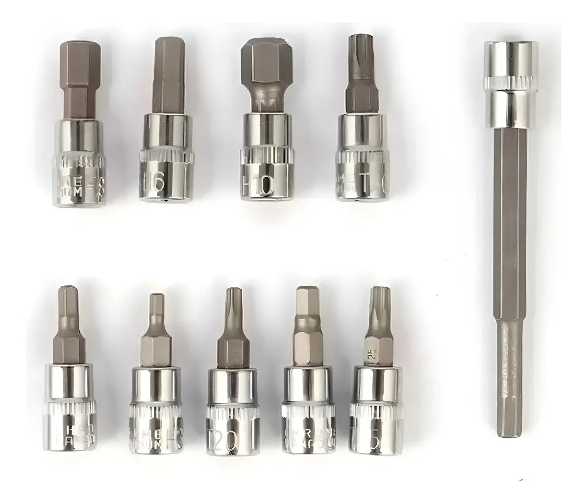 LLAVE DE TORQUE 1/4" TORQUÍMETRO 5-25 Nm -SET 11 PIEZAS