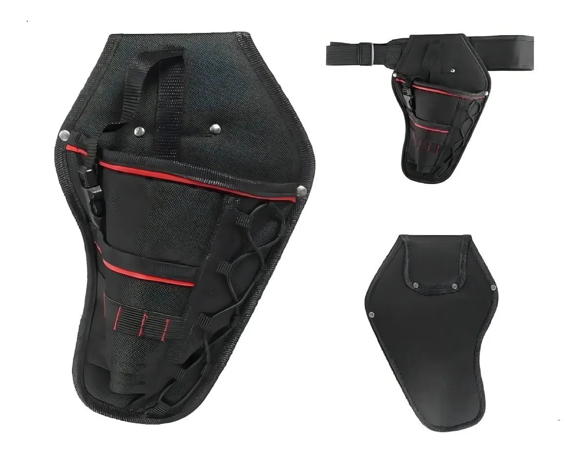 CINTURÓN PORTA HERRAMIENTAS GLO NEGRO CON BOLSILLOS CARPINTERO