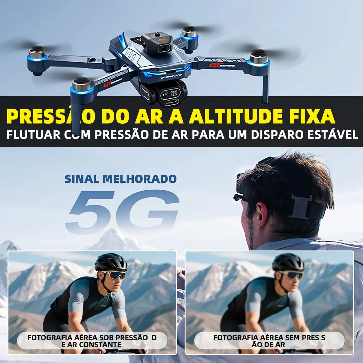 DRONE SJRC GT8 PROFESIONAL 8K HD GPS + CÁMARA DUAL + 2 BATERÍAS