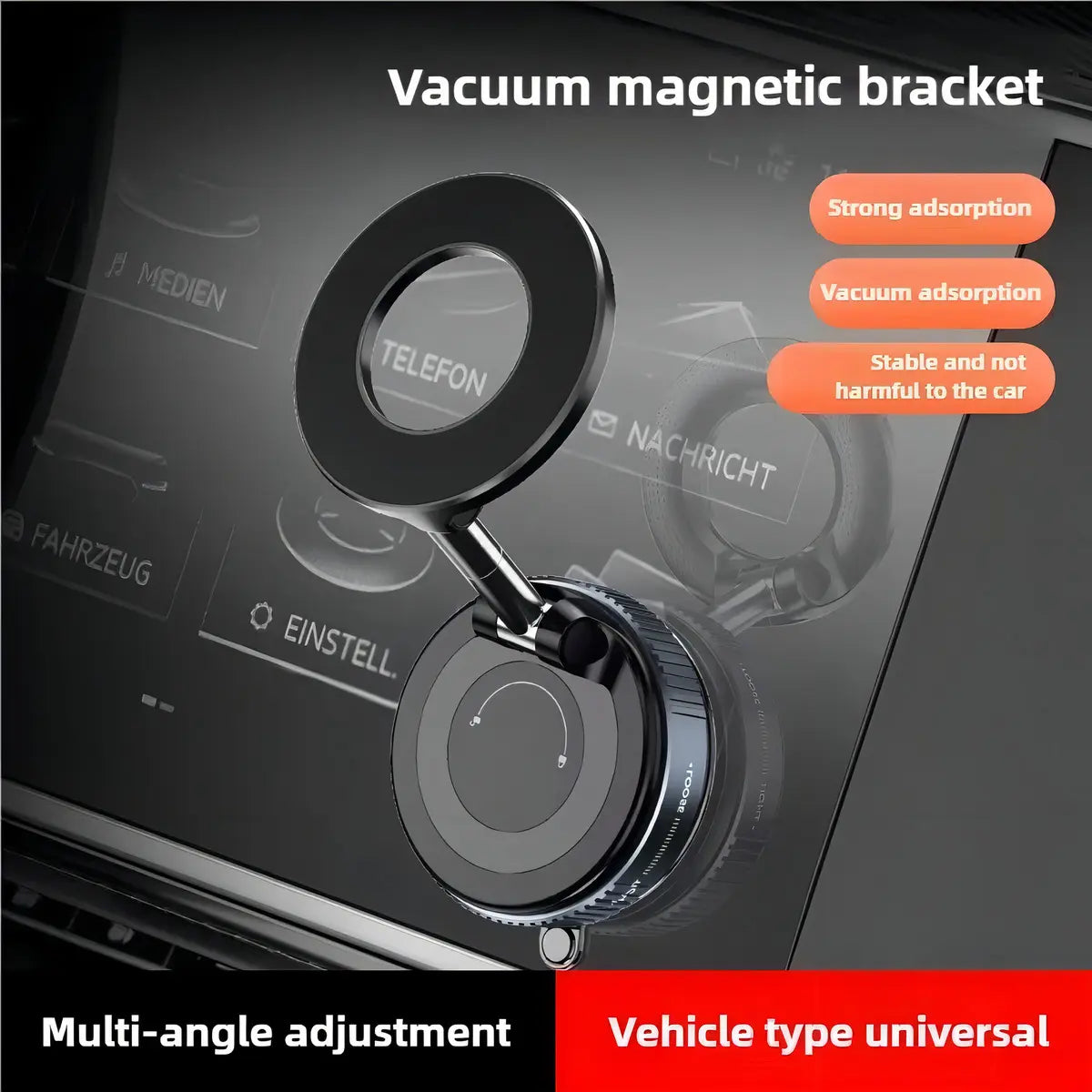 BASE CELULAR MAGNÉTICA CON VENTOSA ULTRA FUERTE PARA AUTO