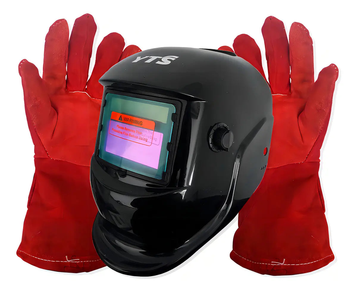 MÁSCARA DE SOLDAR FOTOSENSIBLE + GUANTES DE SEGURIDAD