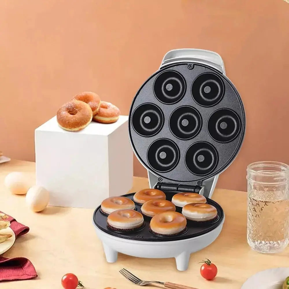 MÁQUINA ELÉCTRICA MINI DONAS ANTIADHERENTE 7 DONUTS