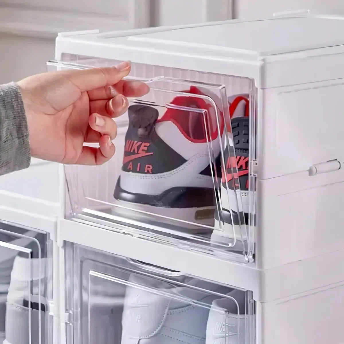 CAJA ORGANIZADOR DE ZAPATOS 6 NIVELES -AHORRO DE ESPACIO Y ORDEN TOTAL