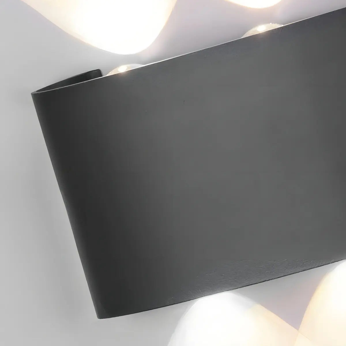APLIQUE DE PARED 6 LED LUZ CÁLIDA DECORACIÓN HOGAR -NEGRO
