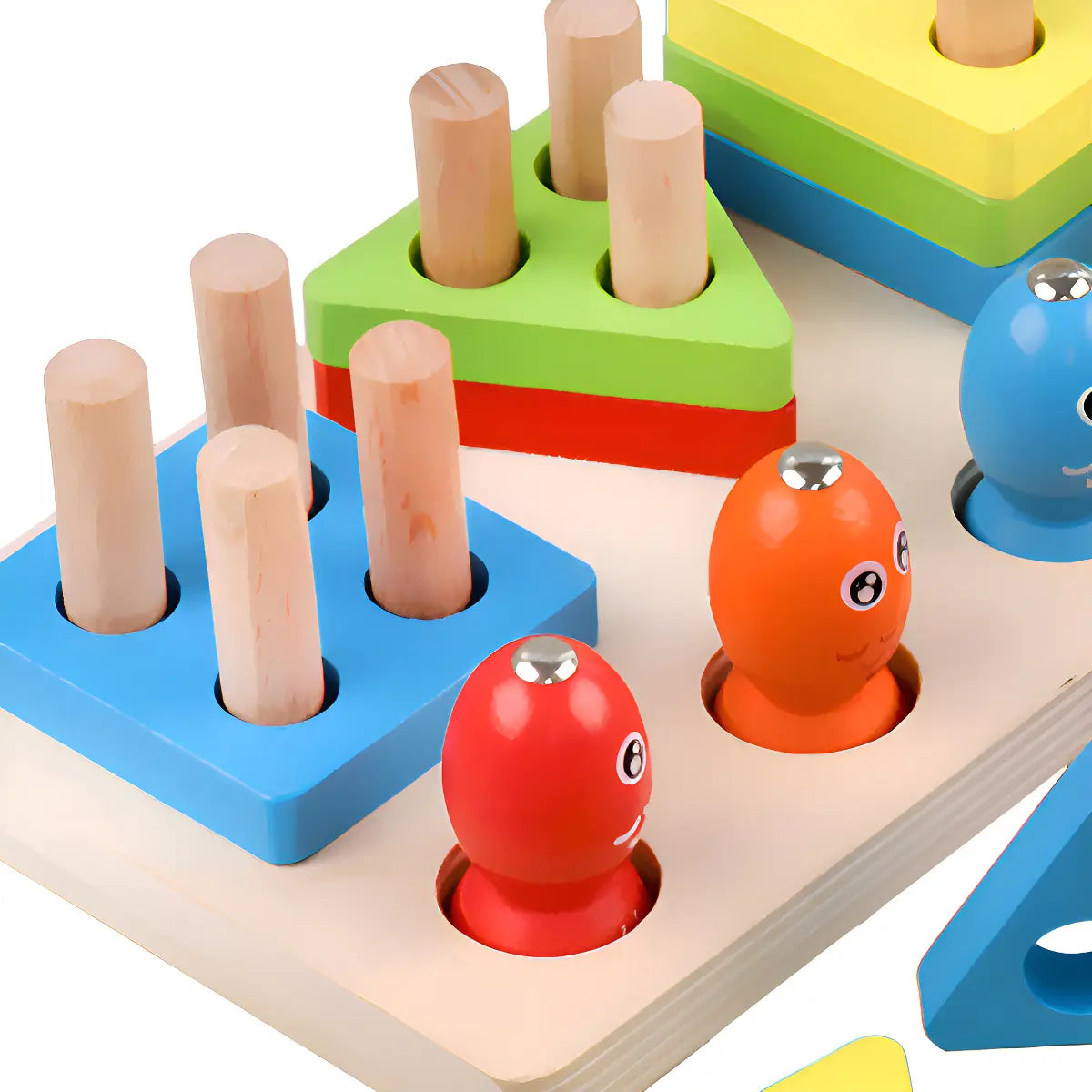 TABLERO JUGUETE DIDÁCTICO MONTESSORI DE MADERA -ANIMALES Y PESCA MAGNÉTICA