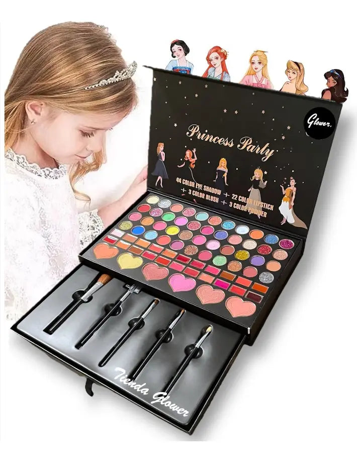 SET DE MAQUILLAJE INFANTIL LAVABLE PARA NIÑAS CON ACCESORIOS