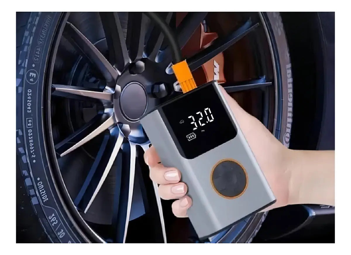 COMPRESOR DE AIRE PORTÁTIL DIGITAL 50W 150 PSI NEGRO