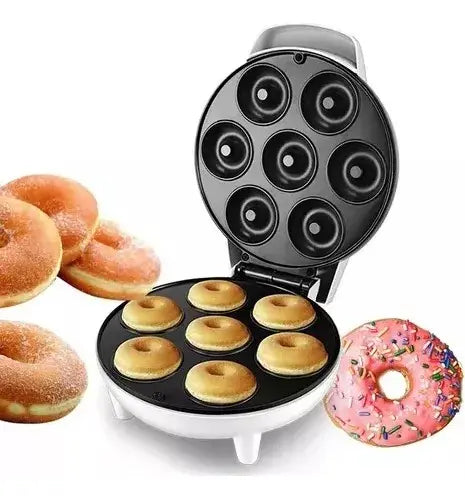 MÁQUINA ELÉCTRICA MINI DONAS ANTIADHERENTE 7 DONUTS
