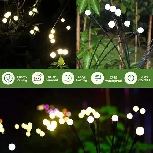 PACK 2 LUCES LUCIÉRNAGAS SOLARES CON BOLAS LED