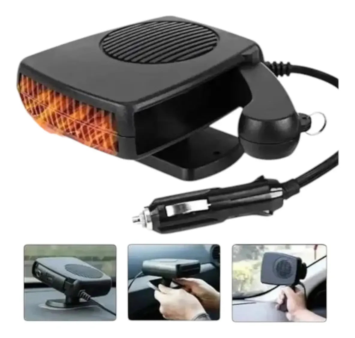 CALEFACTOR PARA AUTO 12V 150W-200W PORTÁTIL