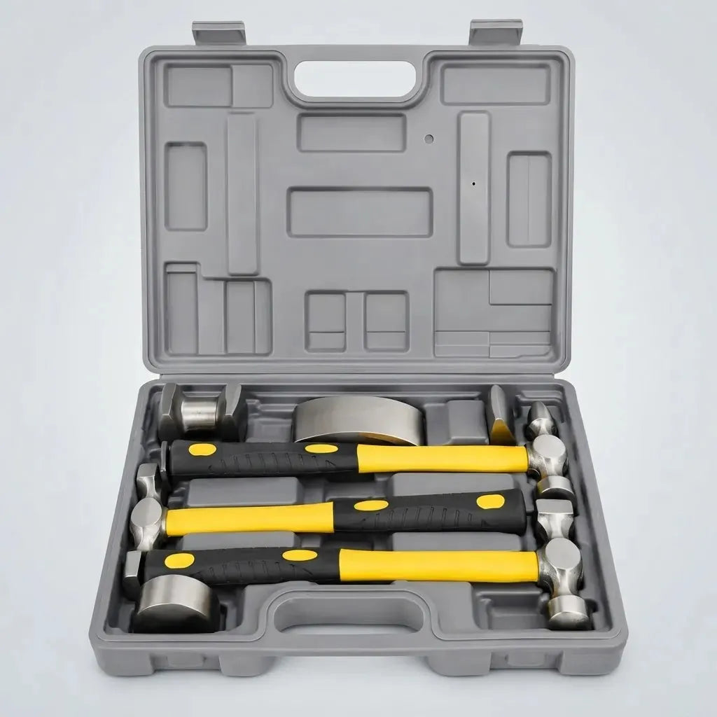 KIT DESABOLLADOR MARTILLO SET 7PIEZAS CON MALETÍN PARA REPARACIÓN DE CARROCERÍA