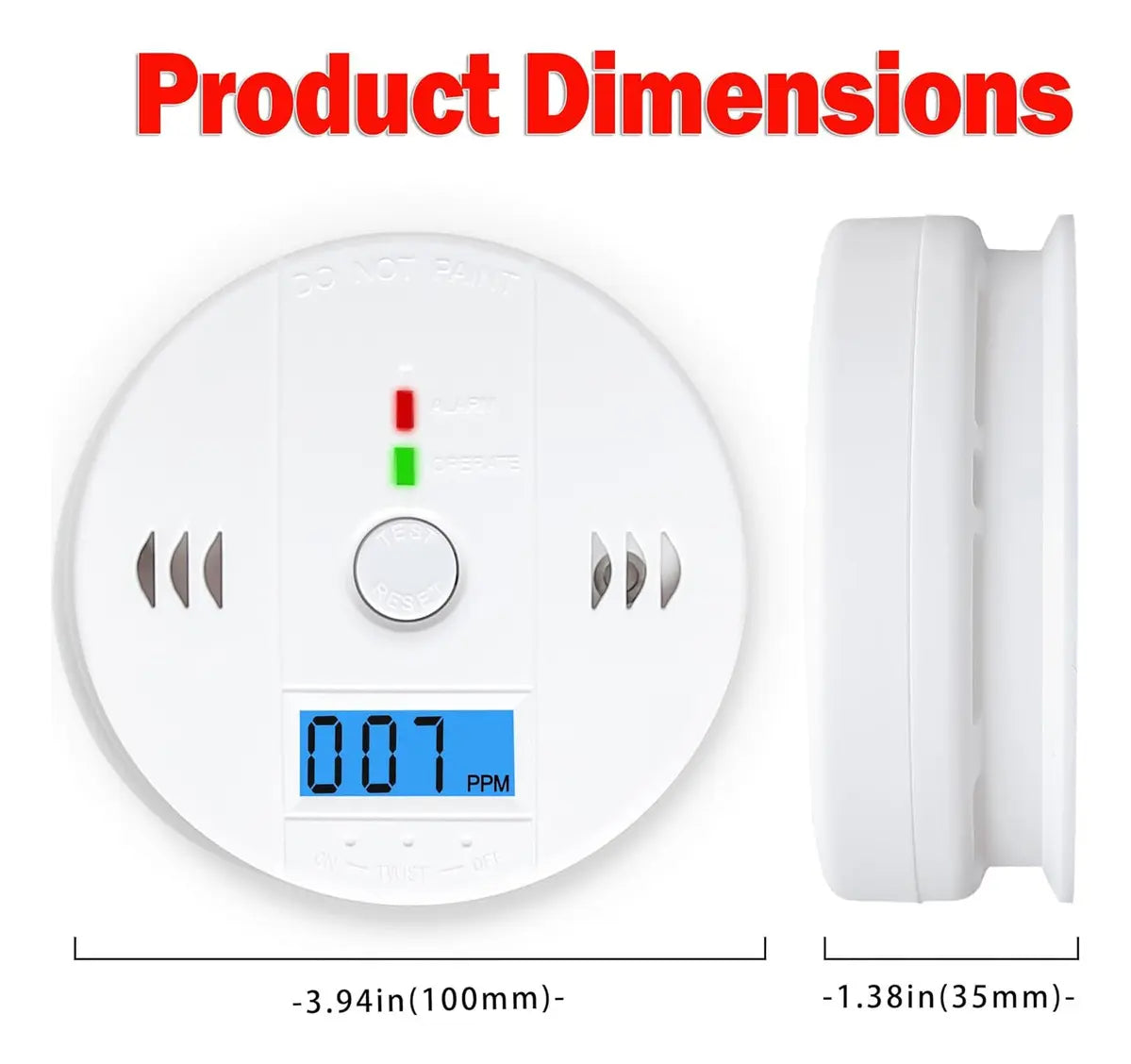 PACK X3 DETECTORES DE MONÓXIDO AUTÓNOMOS LCD DIGITAL