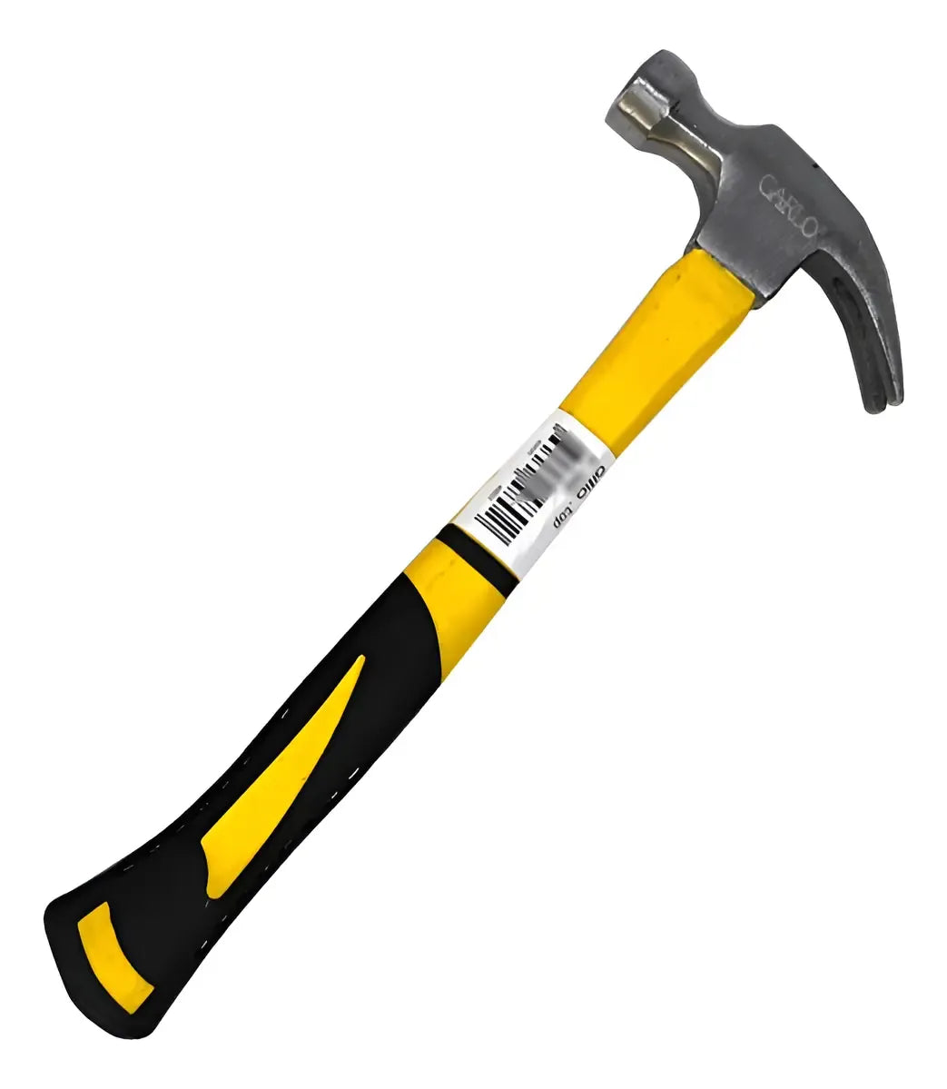 MARTILLO CARPINTERO MANGO DE GOMA AMARILLO 250G