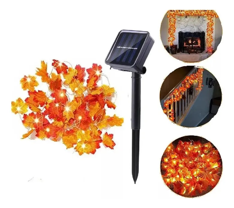 LUCES LED SOLARES CÁLIDAS 30 LED 10M IP65 - GUIRNALDA EXTERIOR PARA JARDÍN