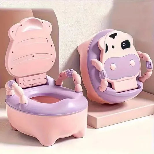 PELELA BACINICA BAÑO INFANTIL VAQUITA CON COJÍN BLANDO -COLOR ROSA