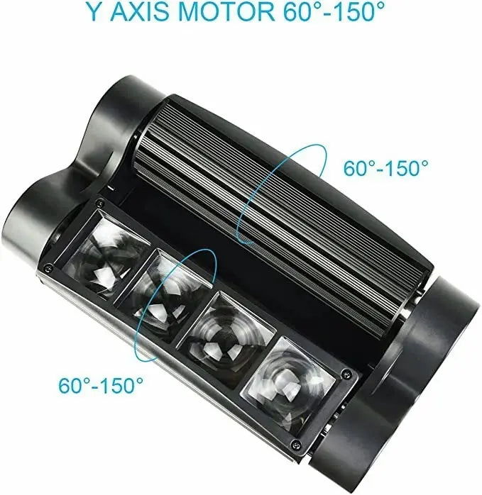 CABEZA MÓVIL LED SPIDER BEAM RGBW DMX 8X3W - LUZ DISCO PROFESIONAL