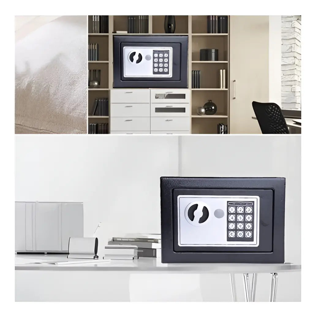 CAJA FUERTE DE SEGURIDAD ELECTRÓNICA CON COMBINACIÓN Y LLAVE
