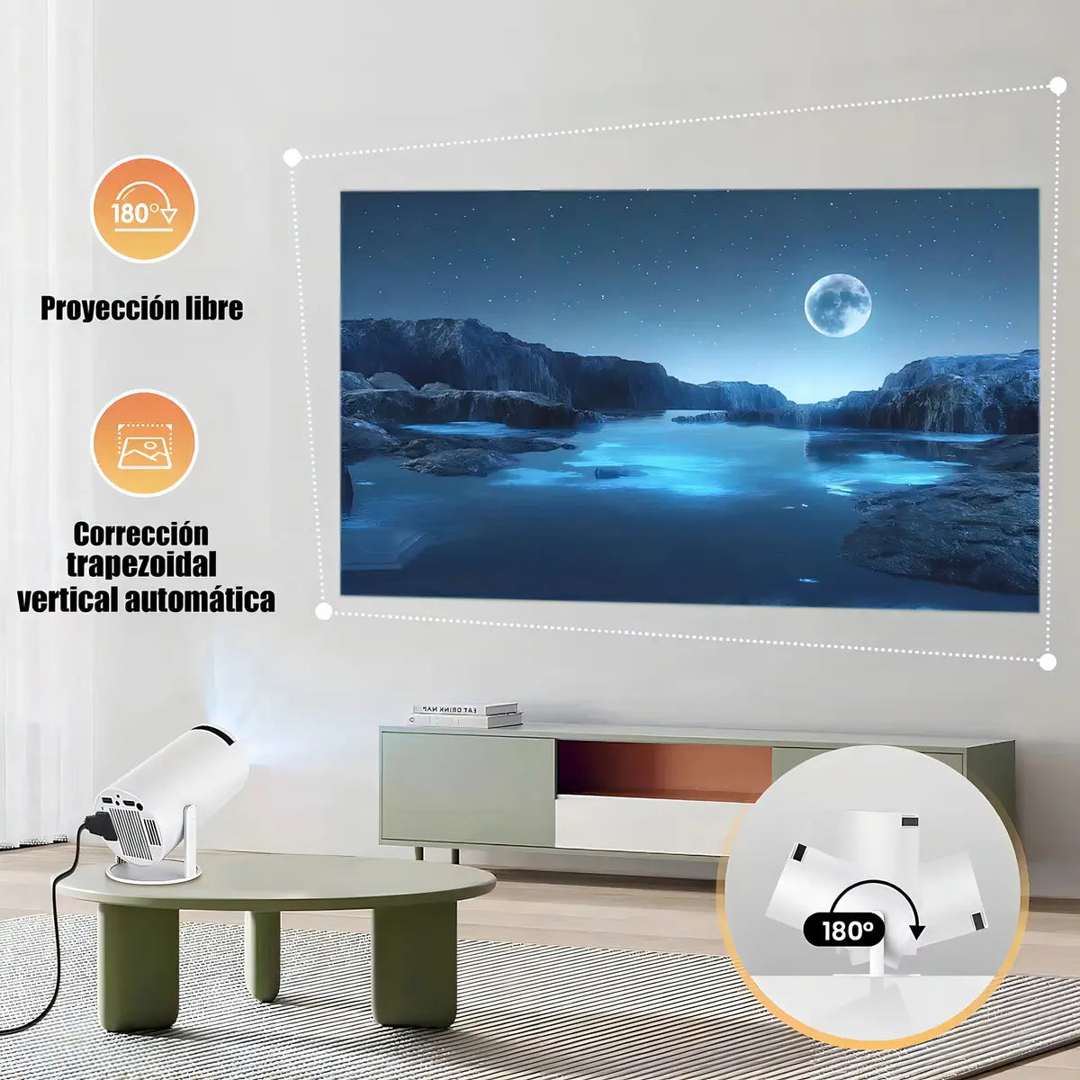 PROYECTOR PORTÁTIL HY300 ULTRA HD 4K WIFI BLUETOOTH