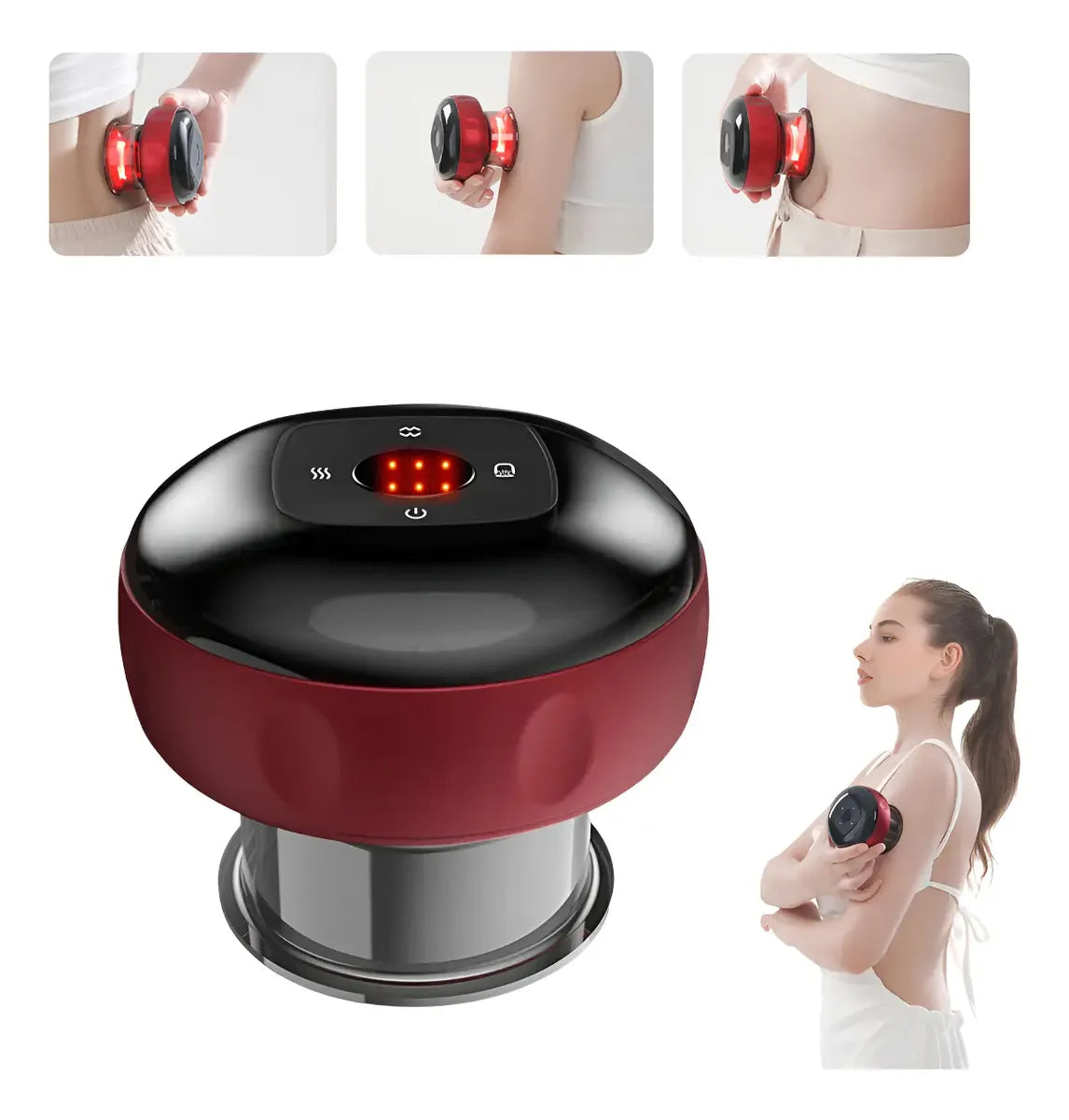 VENTOSA ELÉCTRICA CON MASAJE PARA TERAPIA CORPORAL Y ALIVIO MUSCULAR