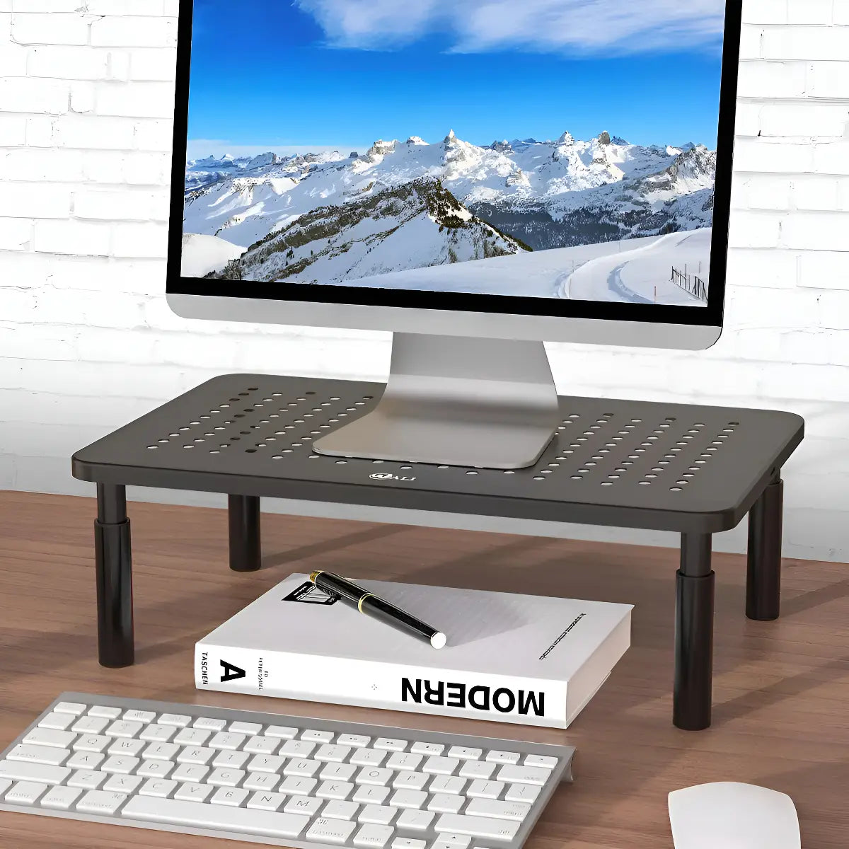 BASE SOPORTE MONITOR 3 ALTURAS AJUSTABLE PORTÁTIL PARA PC