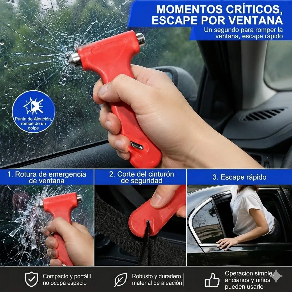 KIT DE EMERGENCIA PARA AUTO BOLSO SEGURIDAD VIAL 6 PIEZAS