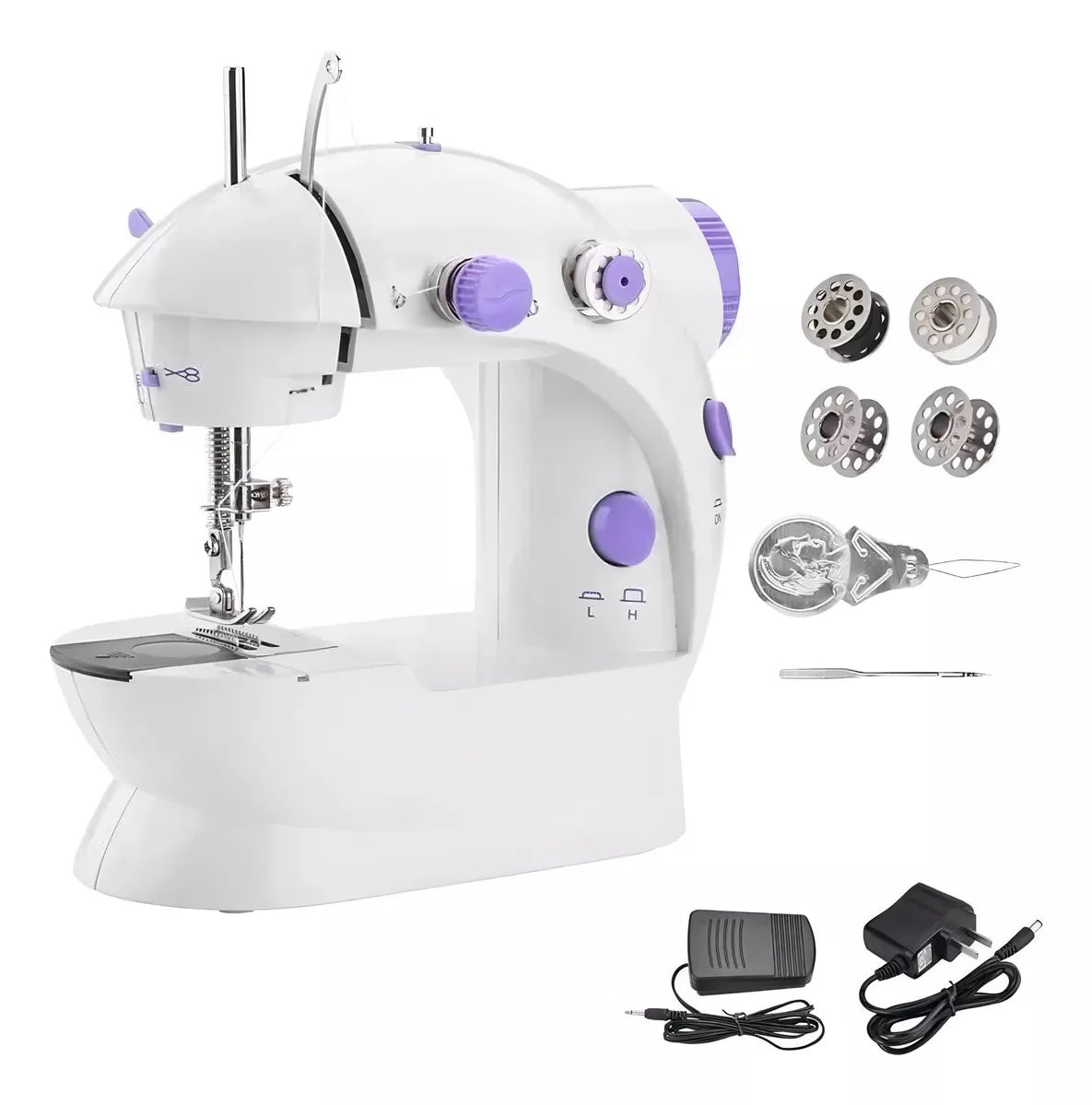 MINI MÁQUINA DE COSER ELÉCTRICA PORTÁTIL 220V CON PEDAL