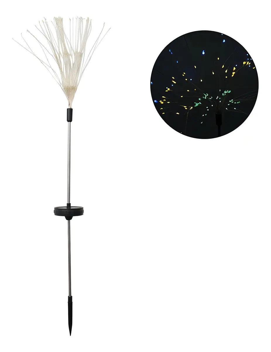 PACK X2 LUCES MICRO LED SOLAR JARDÍN FUEGO ARTIFICIAL HADAS MULTICOLOR - 200 LED 20 M C/U