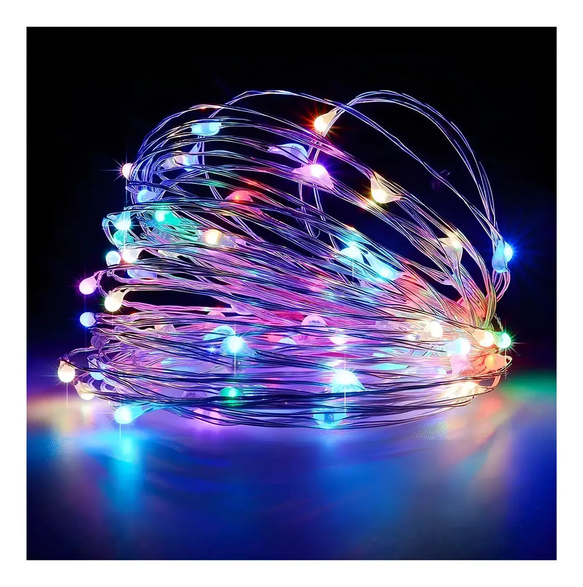 PACK DE 3 GUIRNALDAS DE HADAS MULTICOLOR - 100 LED, 10 METROS C/U, ENERGÍA SOLAR