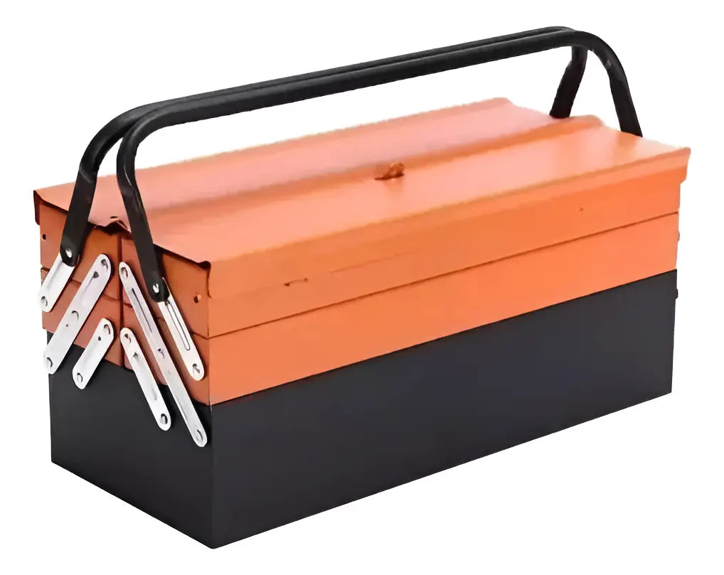CAJA DE HERRAMIENTAS SET 85 PIEZAS PLEGABLE 5 NIVELES METÁLICA.
