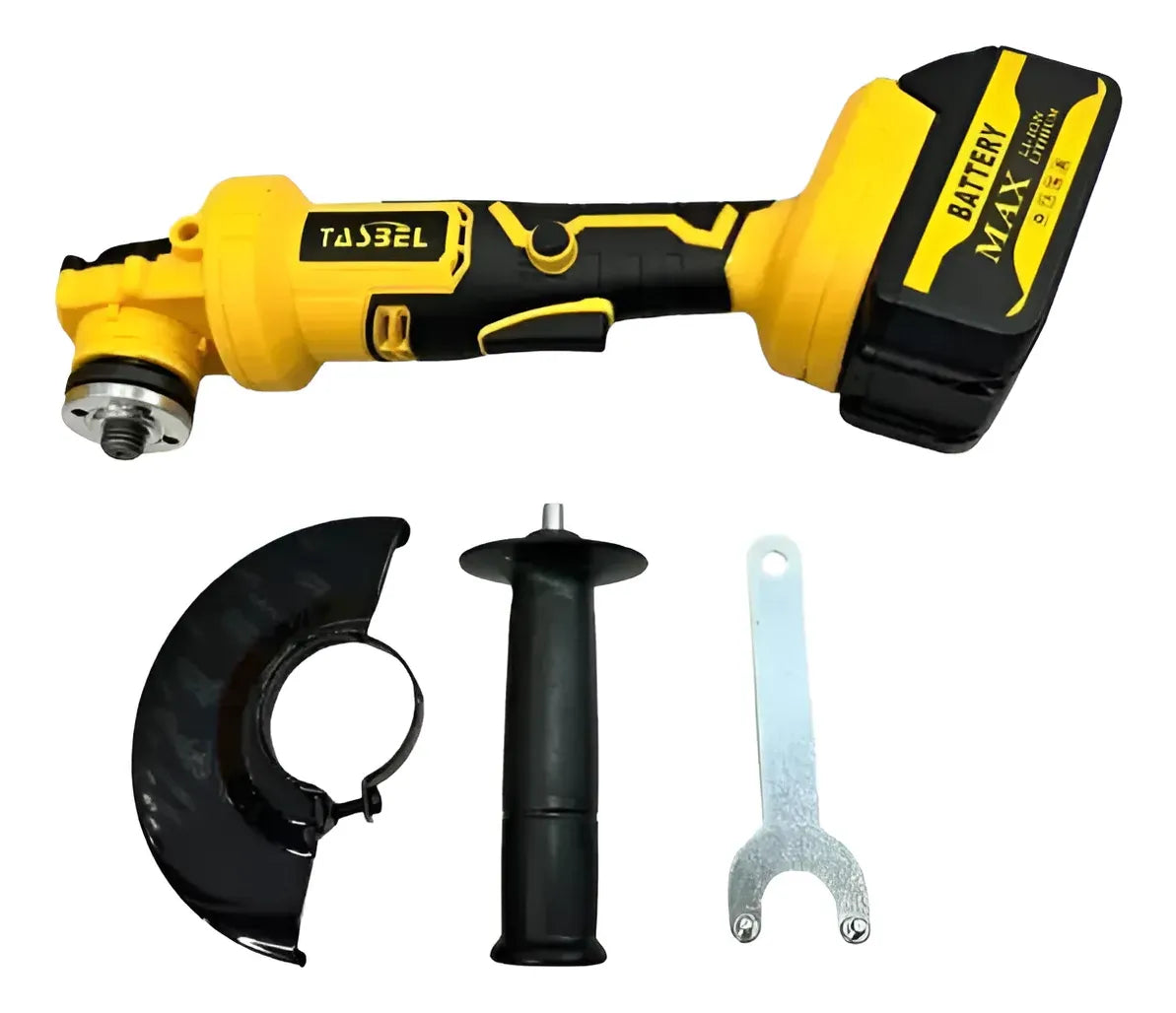 ESMERIL ANGULAR RECARGABLE 98V TASBEL CON 2 BATERÍAS + CARGADOR
