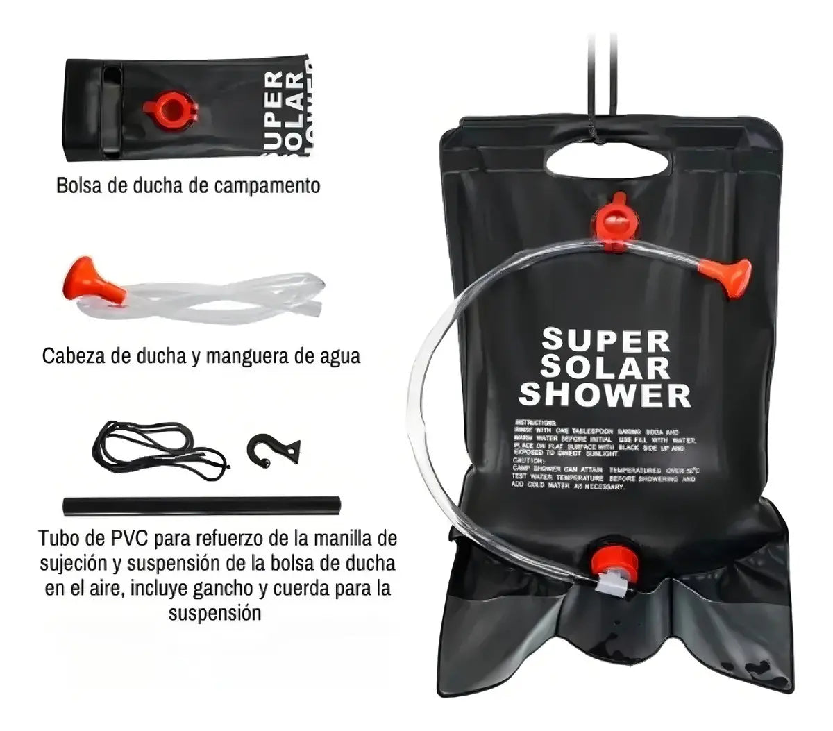 CARPA BAÑO VESTIDOR PORTÁTIL + DUCHA CAMPING PORTÁTIL (COLOR A DISPOSICIÓN)