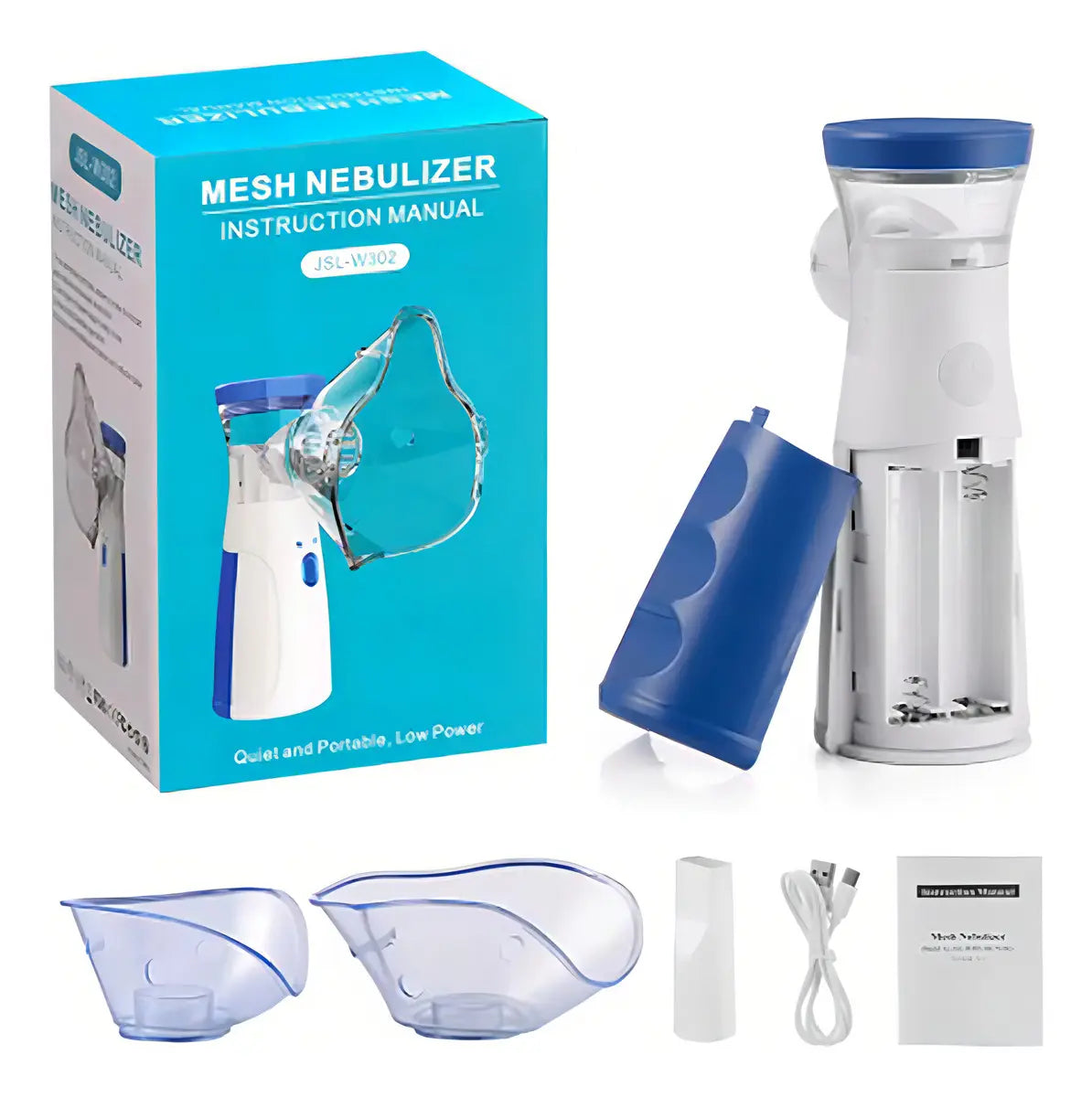 NEBULIZADOR PORTÁTIL MESH RECARGABLE PARA NIÑOS Y ADULTOS