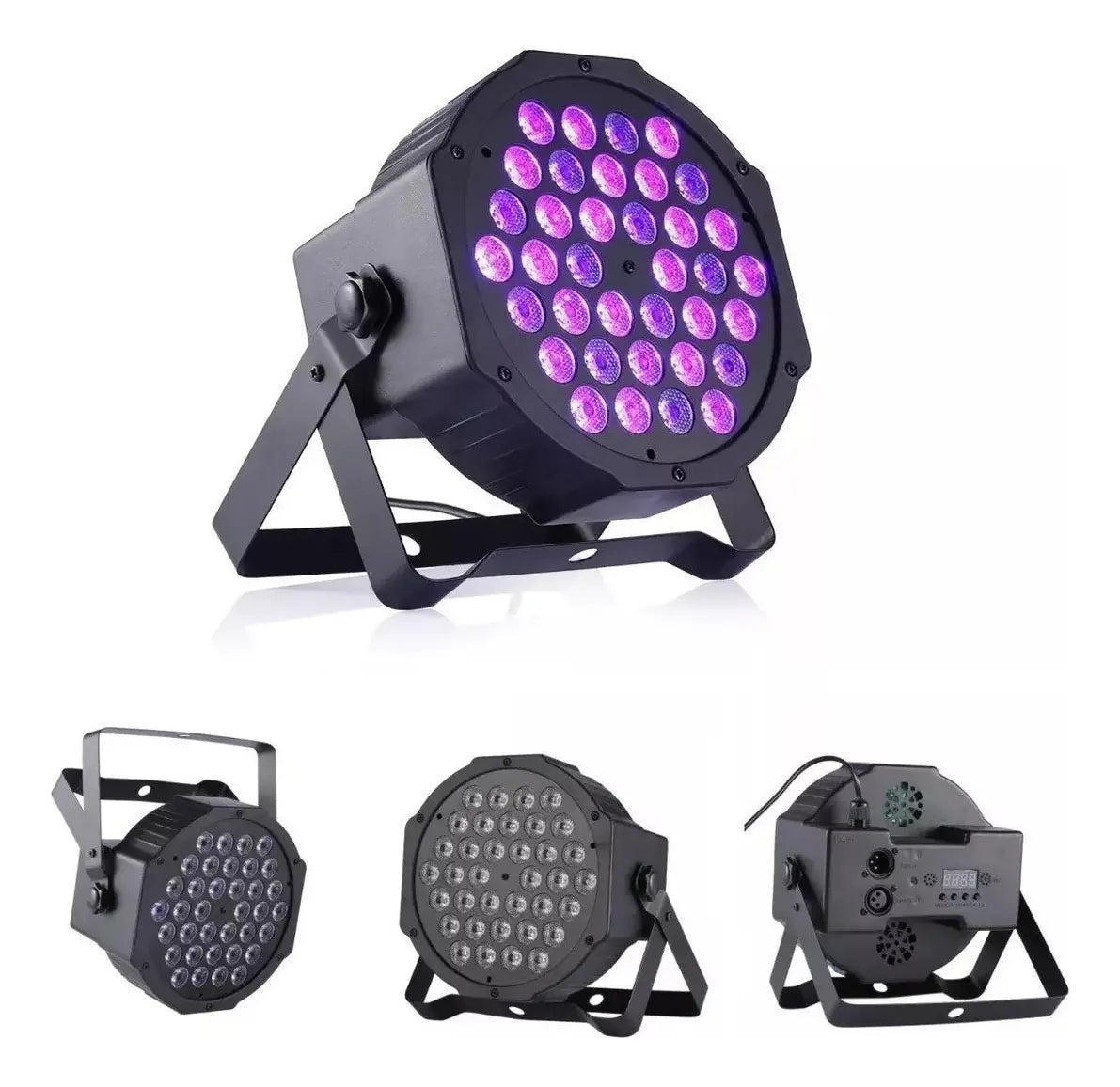 PACK  2 FOCOS UV 36 LED LUZ ULTRAVIOLETA PARA FIESTAS Y FLUORESCENCIA
