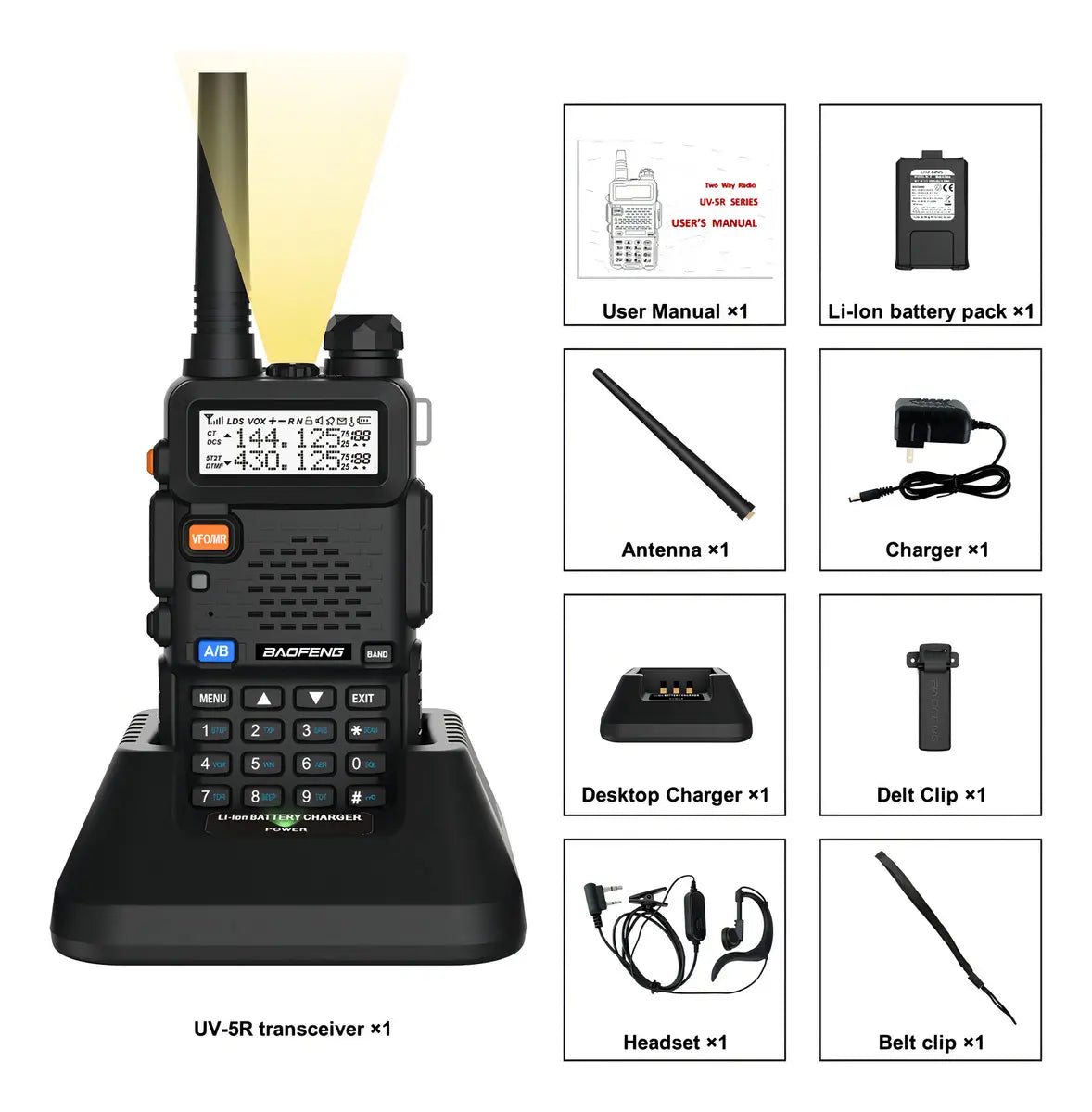 RADIO TRANSMISOR WALKIE TALKIE BAND UV-5R