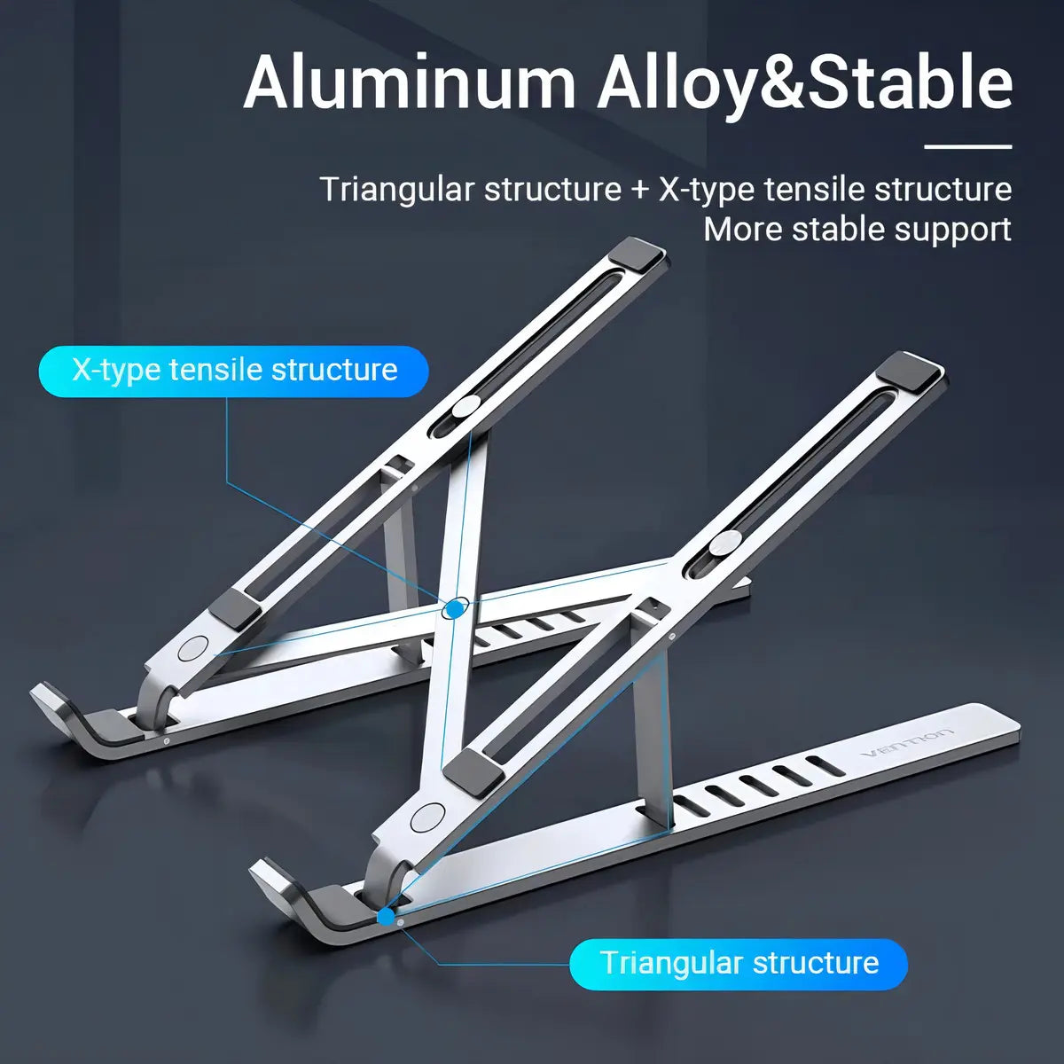 SOPORTE AJUSTABLE LAPTOPDESK PARA NOTEBOOK - ALUMINIO PLEGABLE PREMIUM