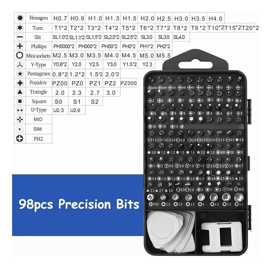 KIT PROFESIONAL DE REPARACIÓN PARA CELULARES 116 PIEZAS