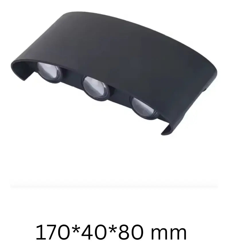 APLIQUE DE PARED 6 LED LUZ CÁLIDA DECORACIÓN HOGAR -NEGRO