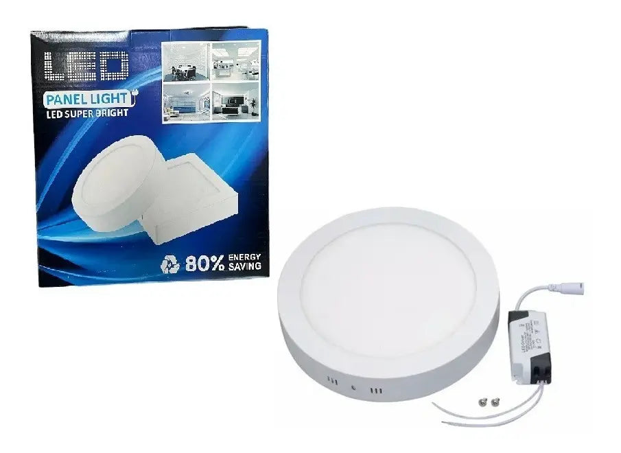 FOCO PANEL PLAFÓN LED 18W SOBREPUESTO REDONDO -LUZ FRÍA