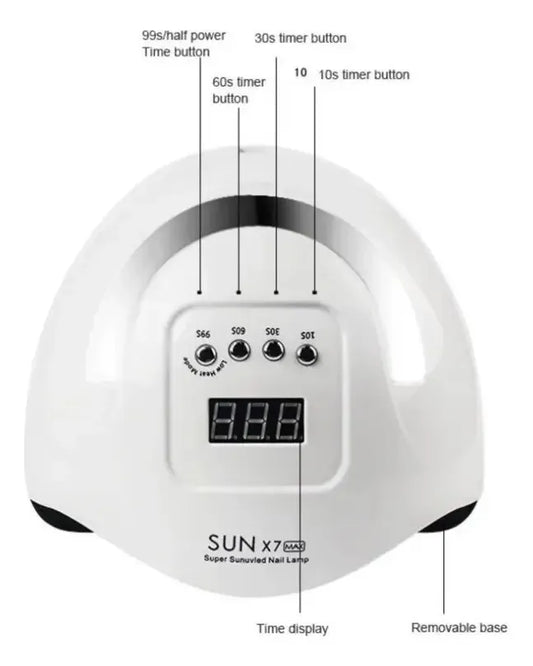 SECADOR DE UÑAS UV/LED PROFESIONAL 180W - LÁMPARA PARA MANICURE