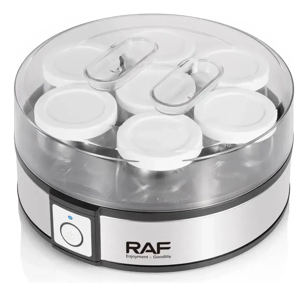 MÁQUINA FABRICANTE DE YOGURT 20W - 7 CUPOS COLOR PLATEADO