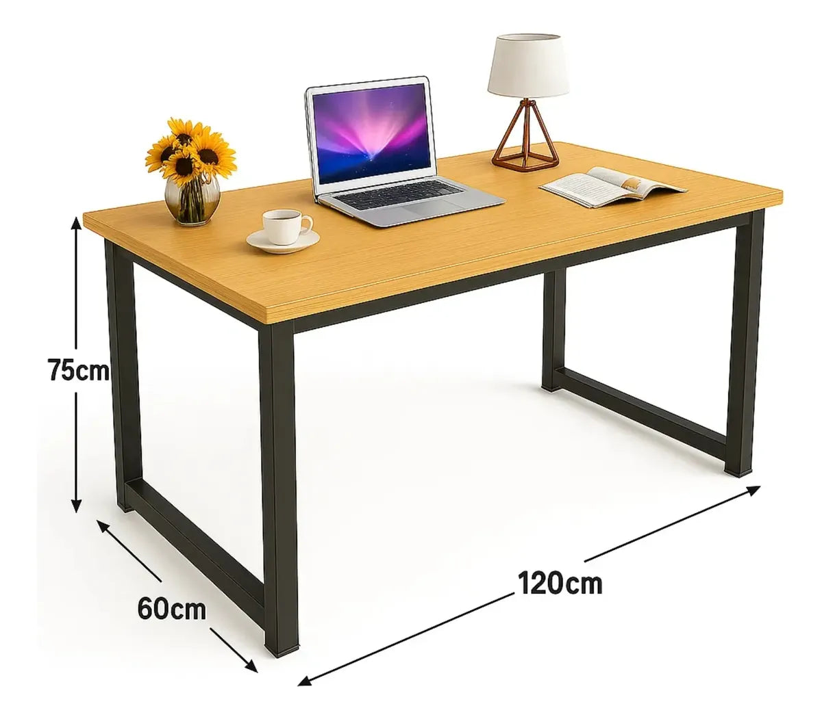 ESCRITORIO DE ESTUDIO PARA OFICINA EN CASA 60X120X75CM
