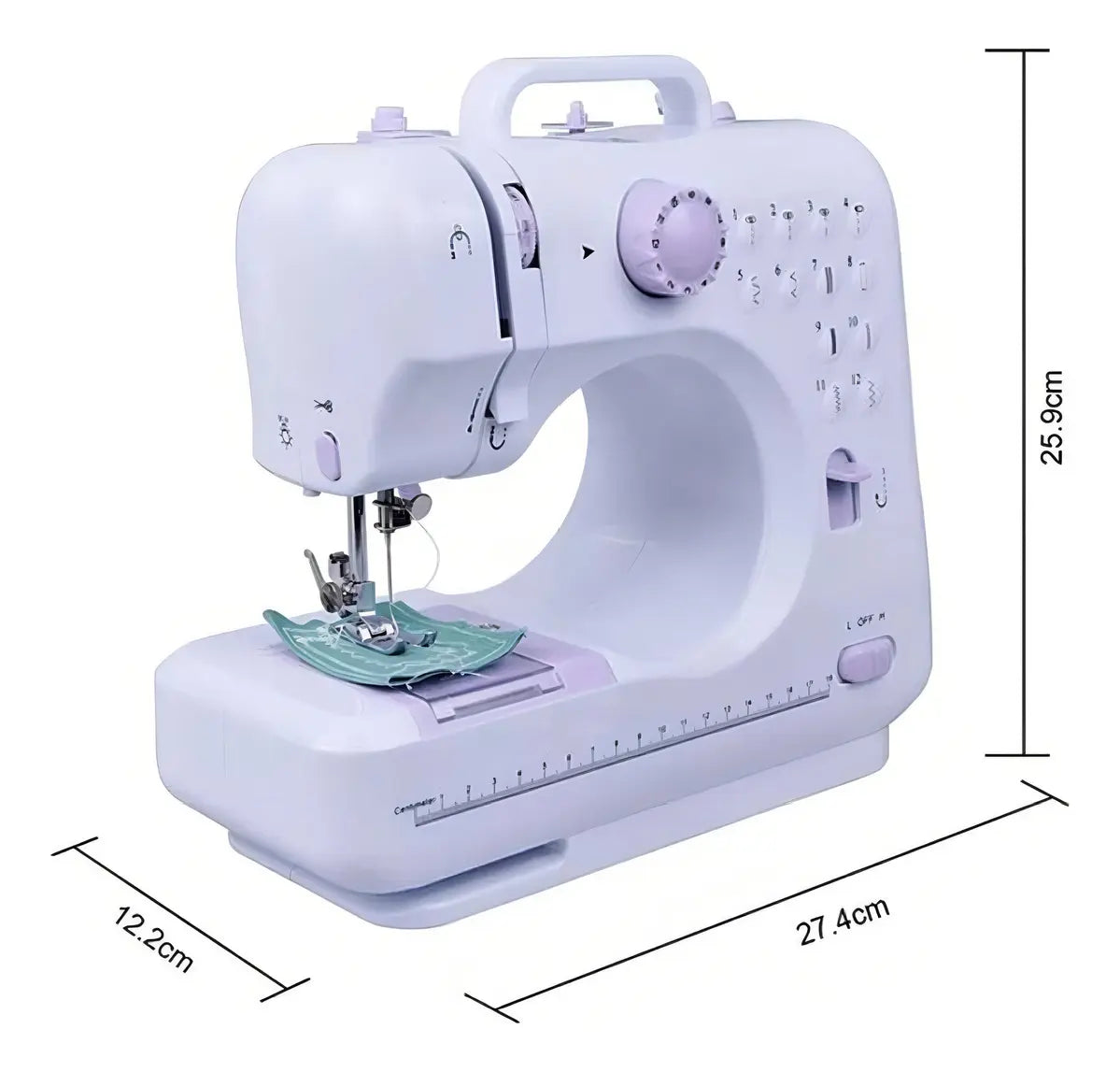 MÁQUINA DE COSER PORTÁTIL 12 PUNTADAS CON PEDAL