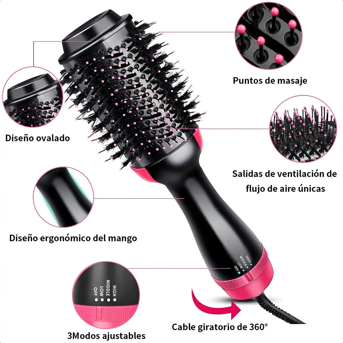CEPILLO ALISADOR SECADOR ONE STEP 3 EN 1