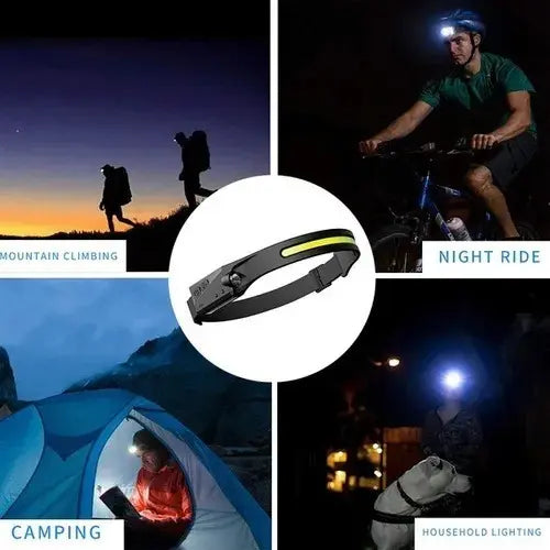 LINTERNA FRONTAL LED RECARGABLE MARINSHOP CON SENSOR PARA CAMPING