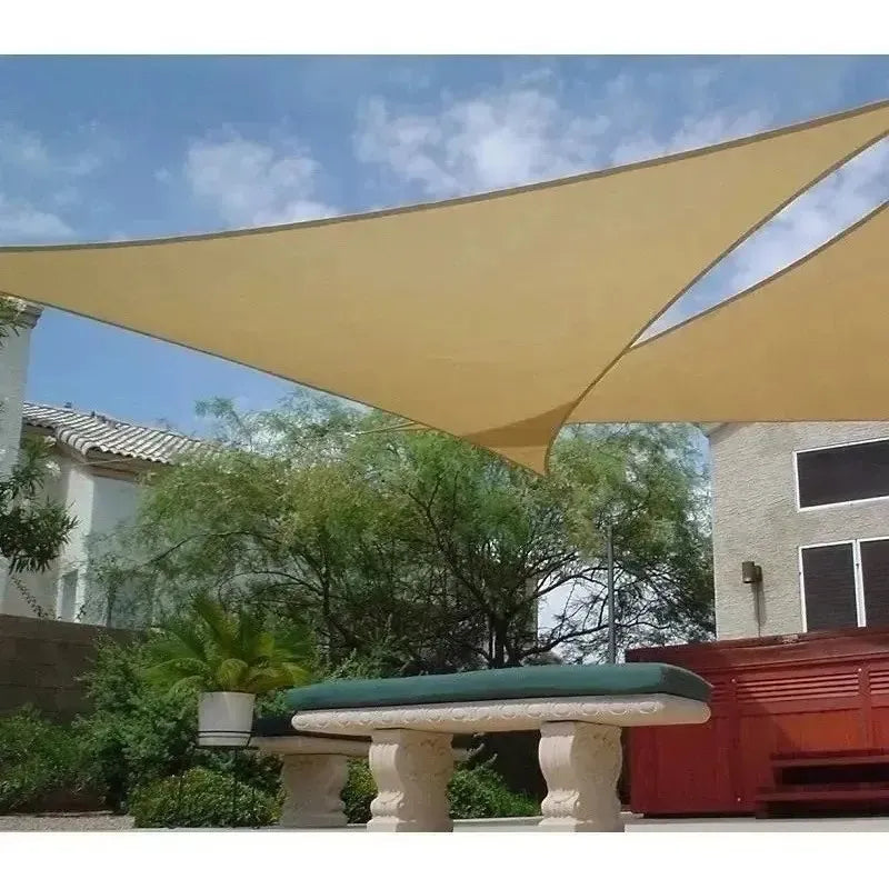 VELA MALLA SOMBRA TRIANGULAR 3,5X3,5X3,5 M - DORADO