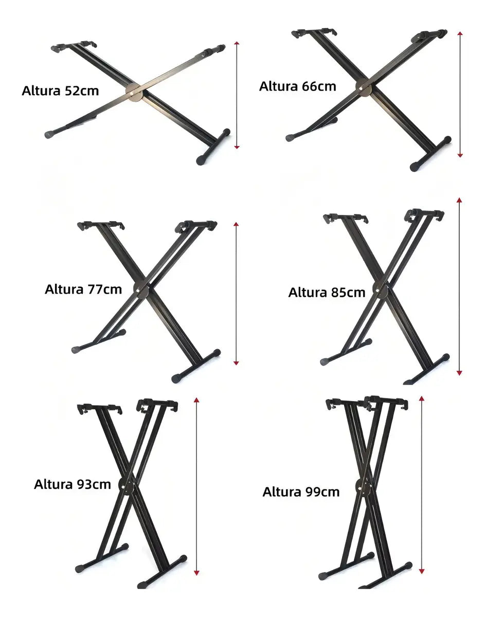 ATRIL DOBLE PARA TECLADO - 7 NIVELES DE ALTURA